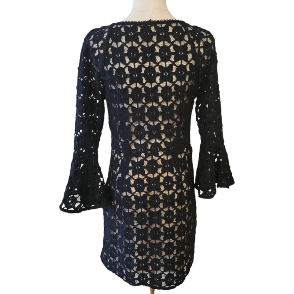 Free People Black Crochet Lace‎ Dress Size 6